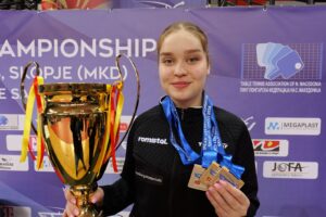 Elena Zaharia (CSM Constanța) a obținut titlul de vicecampioană europeană în proba de simplu la Campionatul European U21 de tenis de masă