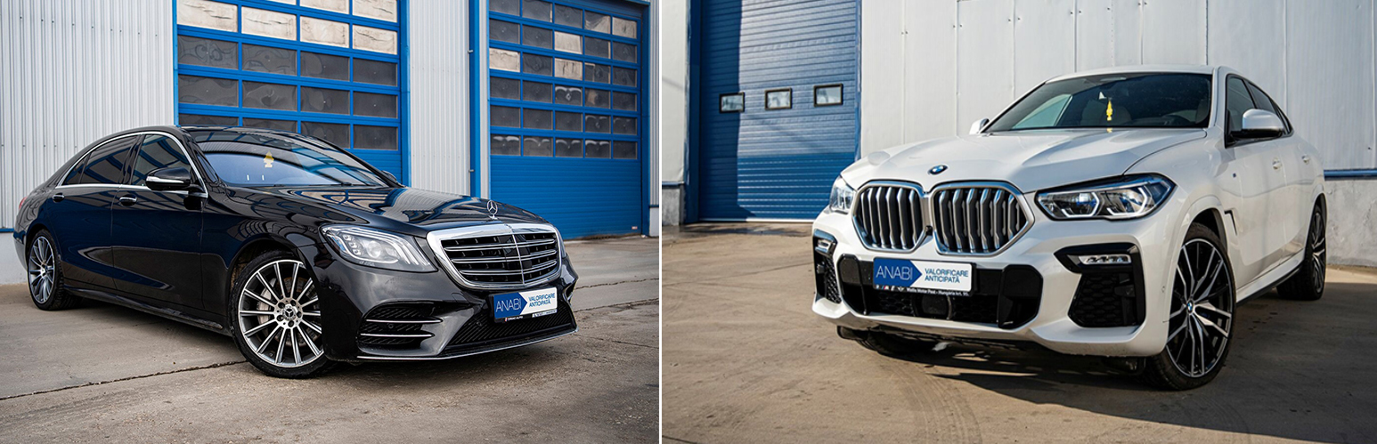 (FOTO) Un BMW X6 şi un Mercedes S 400D sunt scoase la licitație de ANABI: Ce preț de pornire au bolizii de lux