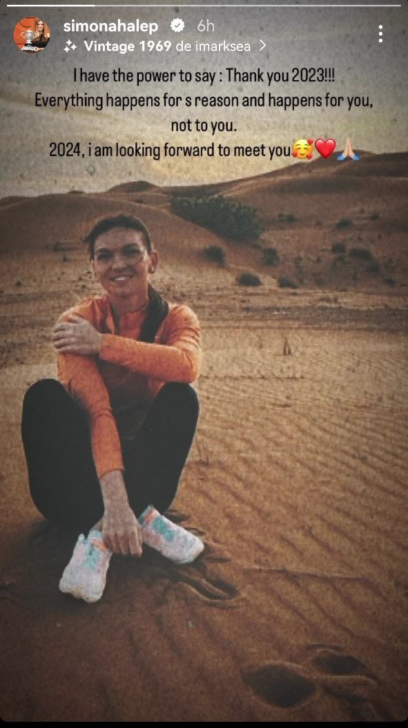 Simona Halep Mesaj Instagram