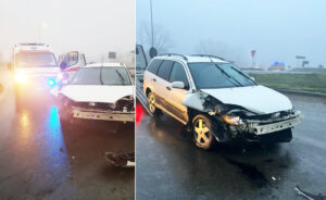 Accident rutier în zona Celsy. O mașină s-a făcut praf