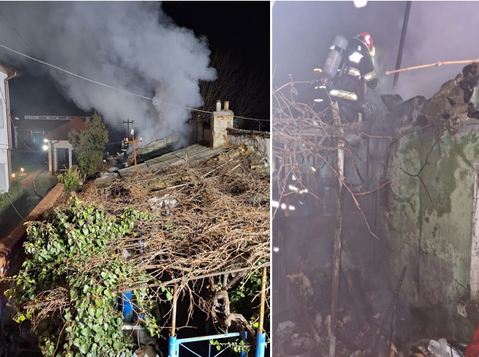 (FOTO) ALERTĂ! Arde o casă în Constanța. Pompierii intervin cu mai multe autospeciale