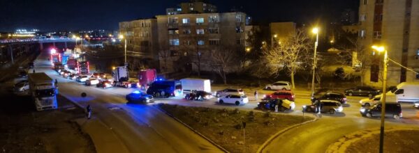 Trafic blocat în km. 4-5 din cauza protestului