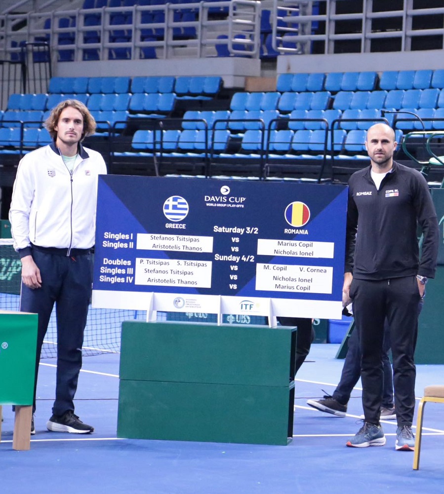 Cupa Davis: Marius Copil a pierdut în fața lui Stefanos Tsitsipas în primul meci al confruntării Grecia - România